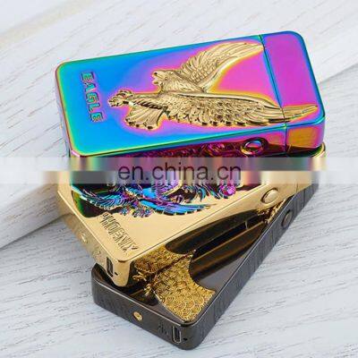 2017 Promotional Best Selling Embossed Pattern Steady Arc Usb Lighter