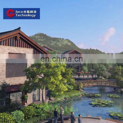 Best 3D Max+photoshop ancient building 3D architectural rendering&animation design service in China