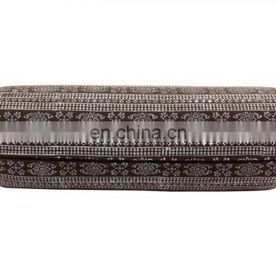 Private label new block printed cotton canvas yoga bolster organic Indian manufacturer