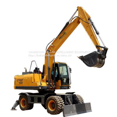 Low maintenance cost rubber tire excavator on wheels for sale factory price