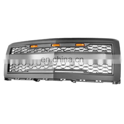 Fits 2014-2015 Chevy Silverado 1500 Front Bumper Hood Mesh Grille With Signal Light