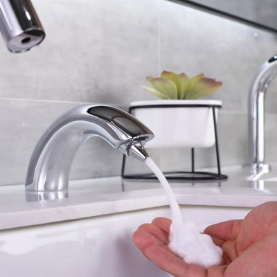 Intelligent foam soap dispenser in bathroom