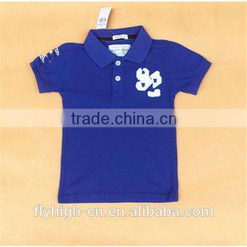 dark blue color short sleeve shirt polo for children