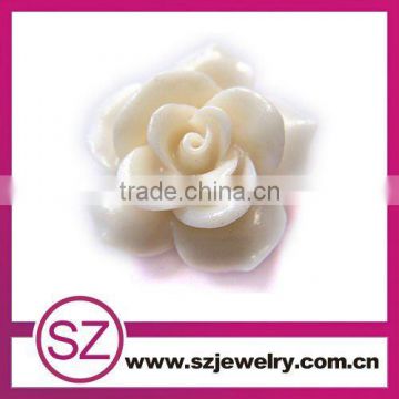 CO10 round white flower vase beads coral whole jewelry making
