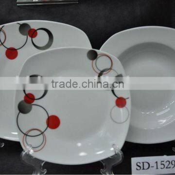 18pcs Square porcelain dinner set