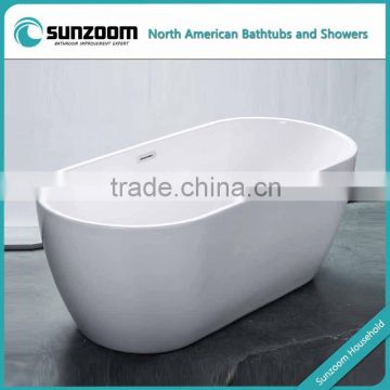 On Promotion! UPC/cUPC certified slim overflow bathtub, freestanding bath tub, Acrylic tub