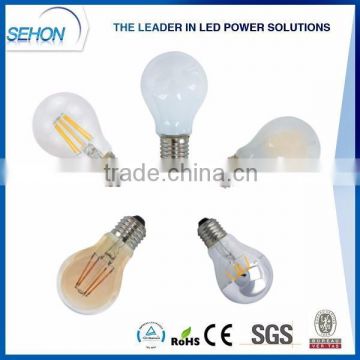 A19 LED Filament Dimmable General Purpose Household , Warm White 2700K, E26 Medium Base LED Light Bulb AC120V/DC12V