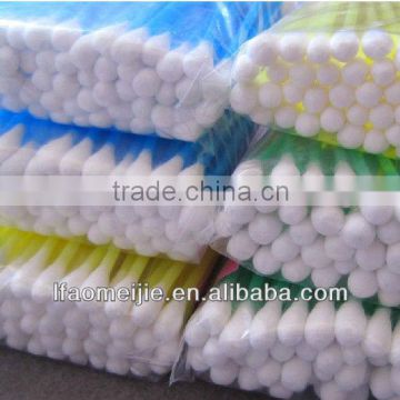 100% pure cotton plastic stick cotton swabs