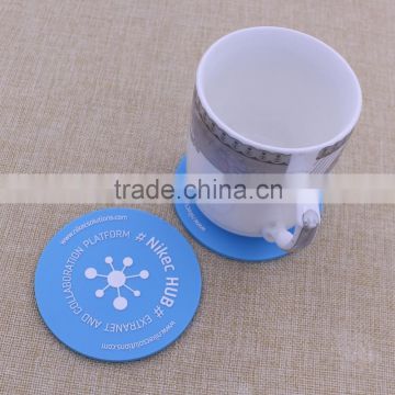 Promotion custom round shaped silicone coaster for sale