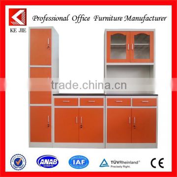 Professional kitchen cabinet Manufacturer/China Factory Knock down Stainless Steel Kitchen Cabinet