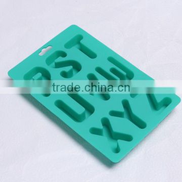 2015 OEM unique various novelty alphabet shaped silicone ice cube tray