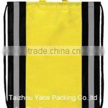promotional polyester drawstring bag, new design backpack bag with handle