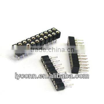 Pitch:2.54mm/2.00mm/1.778mm dual row SIP socket connector