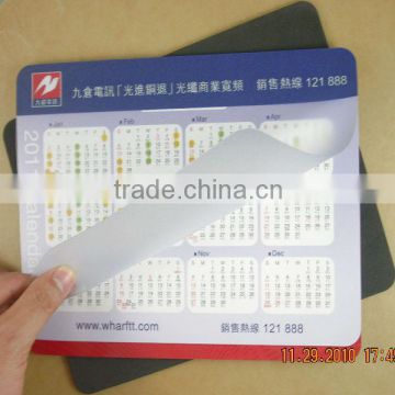 customized large size calander design eva mouse pad guangzhou manufacturer
