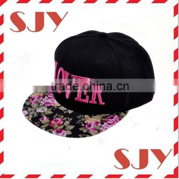 Custom 3d embroidery flat bill wholesale snapback hats and caps