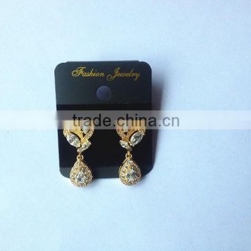 Hot seller latest design bridal cz 18K earrings