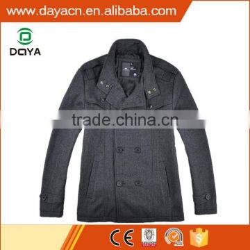 Custom hot sale men's winter fashion worsted coat wholesale