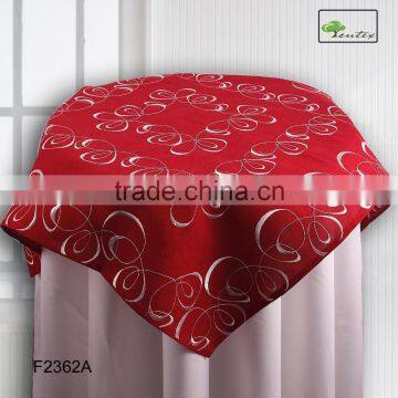 hot popular red color embroidered tablecloth