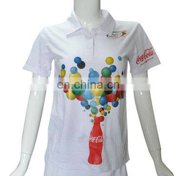 hot sale white printing polo shirt
