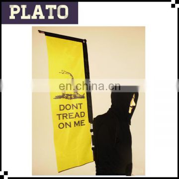 Yellow rectangle backpack flag,outdoor backpack flag for exhibition,high quality backpack feather flag