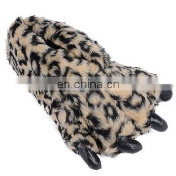 Adult kids Plush animals paw slippers Warm paw shoes