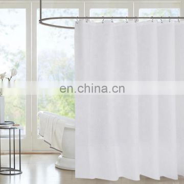 i@home Solid color waterproof 100% poliester shower curtain white bathroom