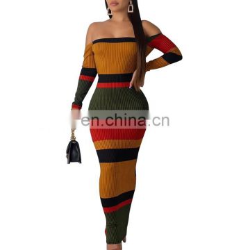 TWOTWINSTYLE  Dress Women sexy backless off shoulder Long Sleeve fashion new Dresses