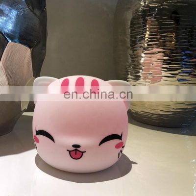 LED USB children silicone cat soft cat baby night light table lamp
