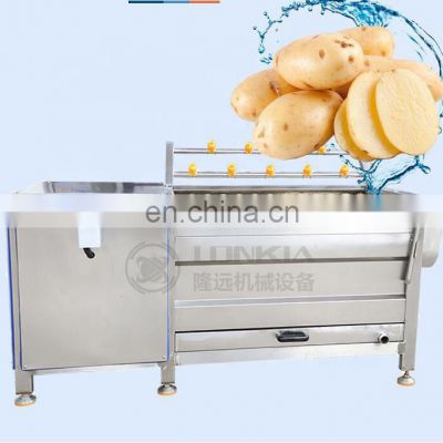Lonkia Top One Seller Commercial Potato Carrot Washing Peeling Machine with Brush Roller style