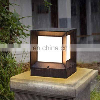 Outdoor Solar Garden Fence Pillar Lamp Waterproof Villa Courtyard Pathway Column Light Outdoor Wall Front Door Post Lamp