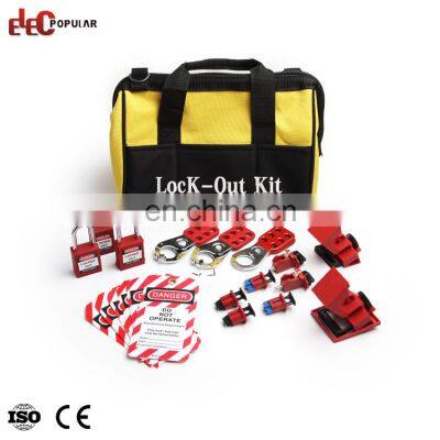 Muti Function Personal Safety Electrical Lockout Bag Kit With Padlocks And Cable Lock