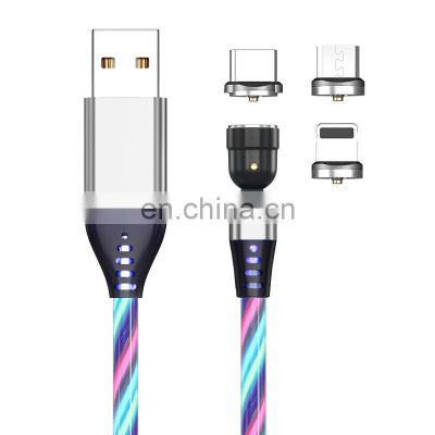 Hot selling 540 degree Rotation Wholesale 3 in 1 Connectors Magnetic Usb Cable Charging Cable For Smartphone