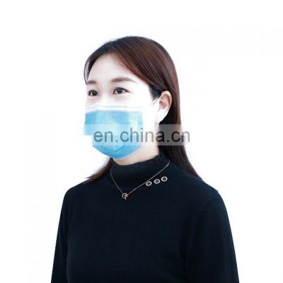 Three layers disposable nonwoven face mask melt-blown fashionable mouth mask