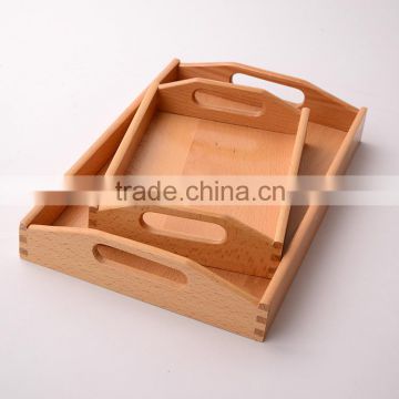 Beech Wooden Wholesale Tea Serving Trays, Wood Material and Storage Tray Use small wooden tray                        
                                                Quality Choice