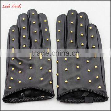 2016 fashion leather gloves ladies imitation deerskin leather gloves