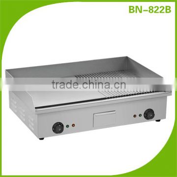 (BN-822B half flat & half grooved plate) Cosbao commercial electric cast iron griddle for restaurant