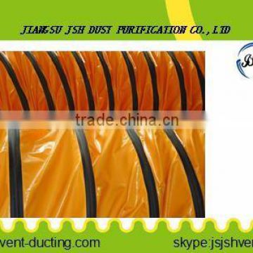 fabric pvc coated duct hose in orange color