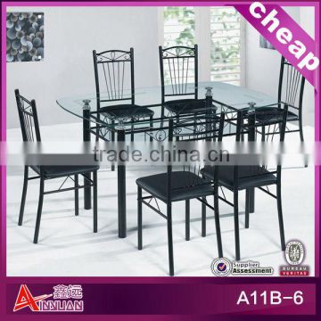 A11B-6 high quality glass dining table