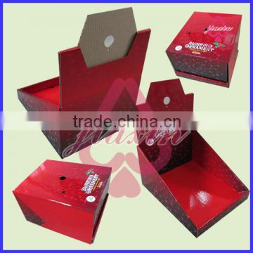 Fashionable paperboard counter folding display box unit for products