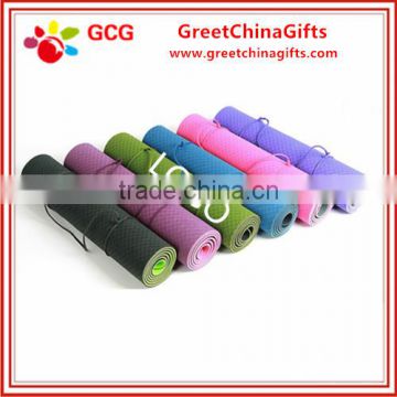 Eco-friendly custom full color silkscreen NBR yoga mat with bag                        
                                                                                Supplier's Choice