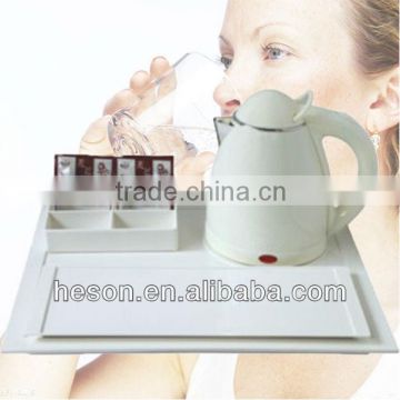MELAMINE PLATE WITH 0.8l DOUBEL SHELL ELECTRIC MINI KETTLE