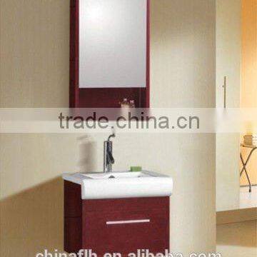 HPL wood grain corner chinese bathroom vanity