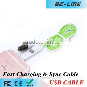 Flat noodle design 2 in 1 usb cable for Samsung