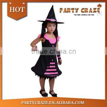 Fancy pink halloween girl witch costumes