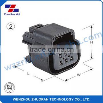6 pin plastic female waterproof connector 15418498 for automotive application , housing application ,PBT material