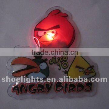 led cartoon pvc patch light up clothes