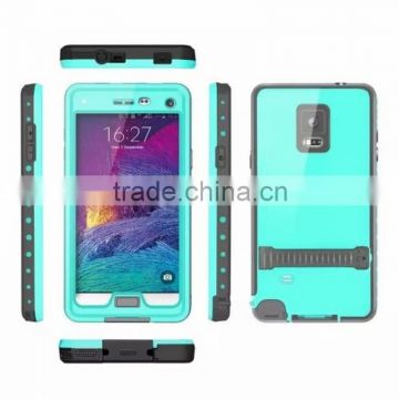 for Samsung Note 4 Waterproof Kickstand Case, Full-body Underwater Waterproof Durable Full Sealed Case for Galaxy Note 4