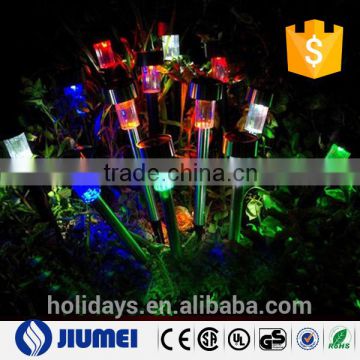 H35.5cm Stainless Steel Multi Color LED Garden Solar Light