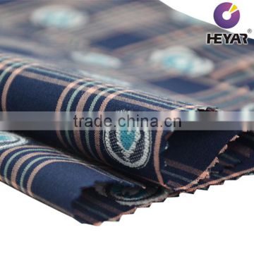 Yarn Dyed Checks Jacquard Circles Design Shirting Fabric