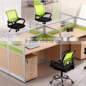 4 person office table design cheap price aluminum alloy partition